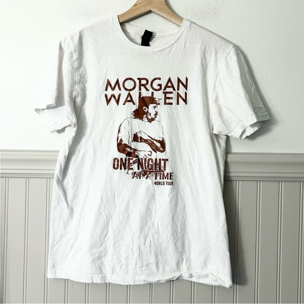 Morgan Wallen Small One Night At A Time Tour White Graphic Tee
